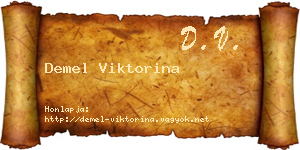 Demel Viktorina névjegykártya